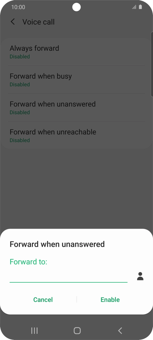 Key in +61101 and press Enable.