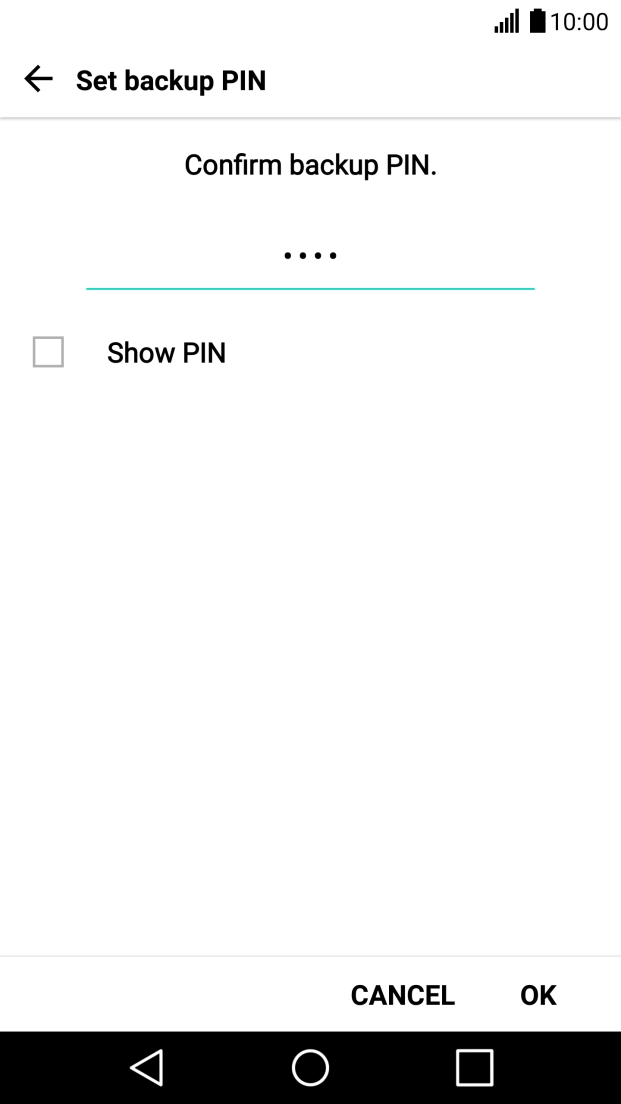 Key in your PIN again and press OK. Key in your PIN again and press OK.