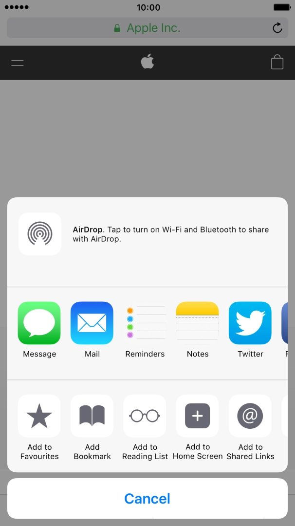 Press Add to Home Screen. Press Add to Home Screen.