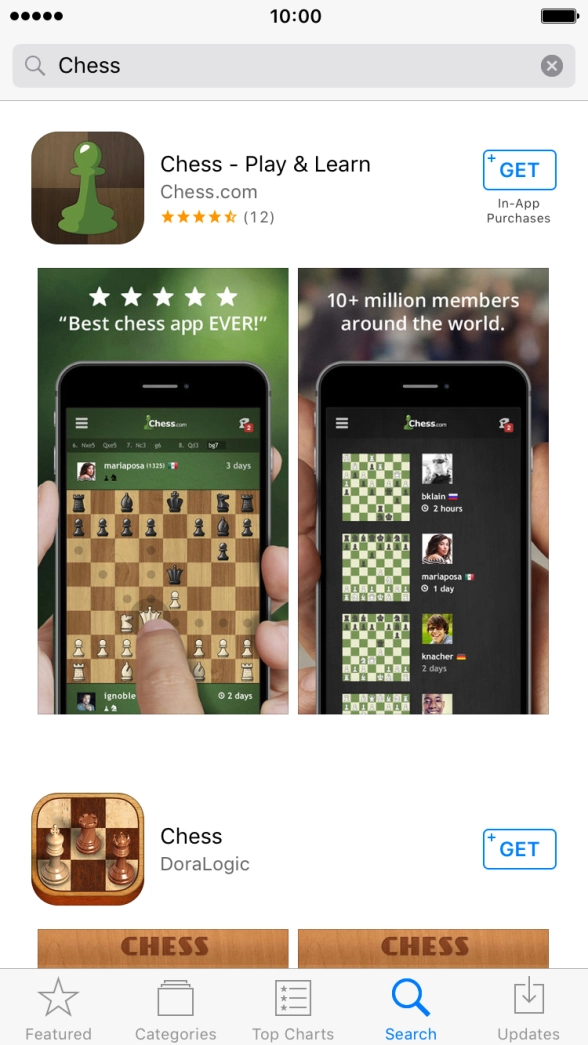 Press the required app. Press the required app.