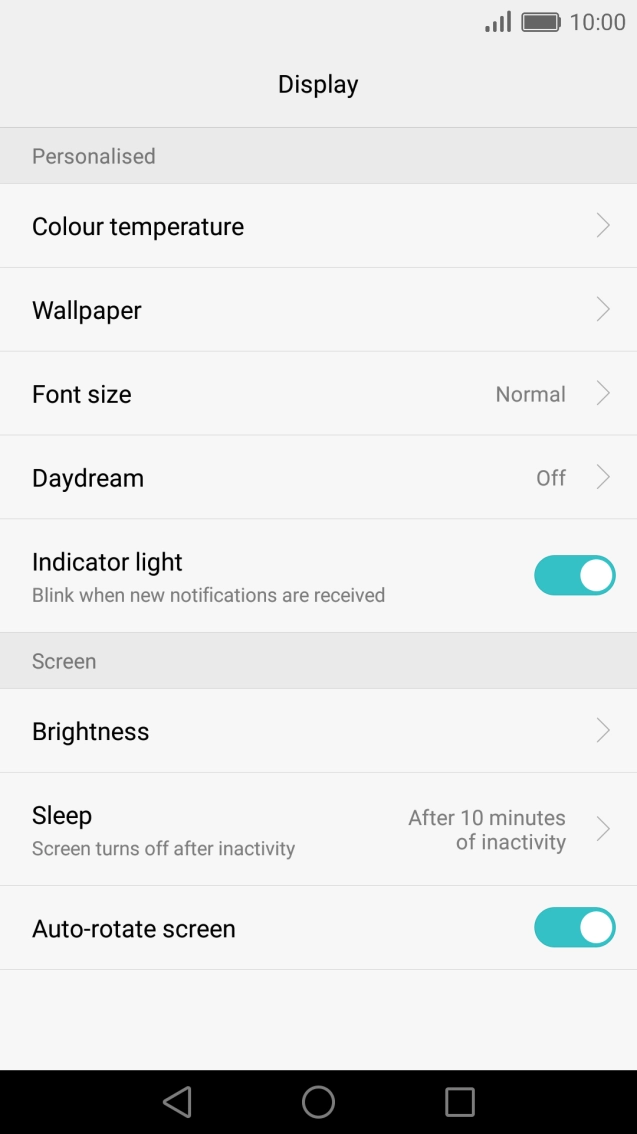 Press Brightness.
