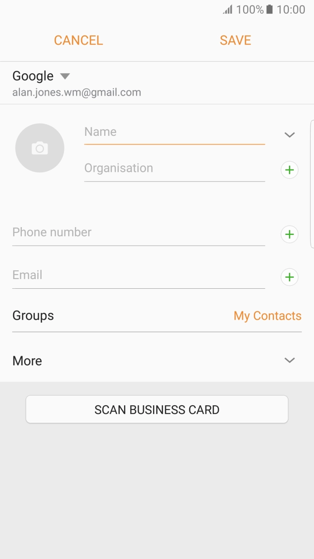 Press the address book drop down list.
