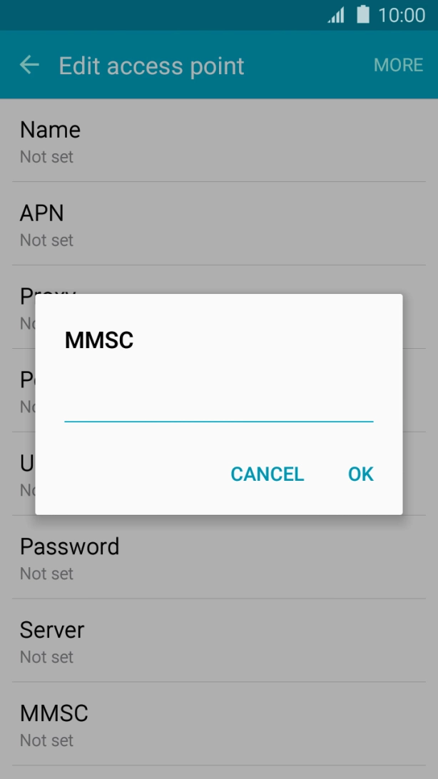 Key in http://mmsc.telstra.com:8002 and press OK.