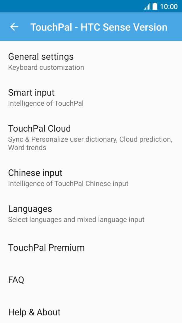 Press Languages.