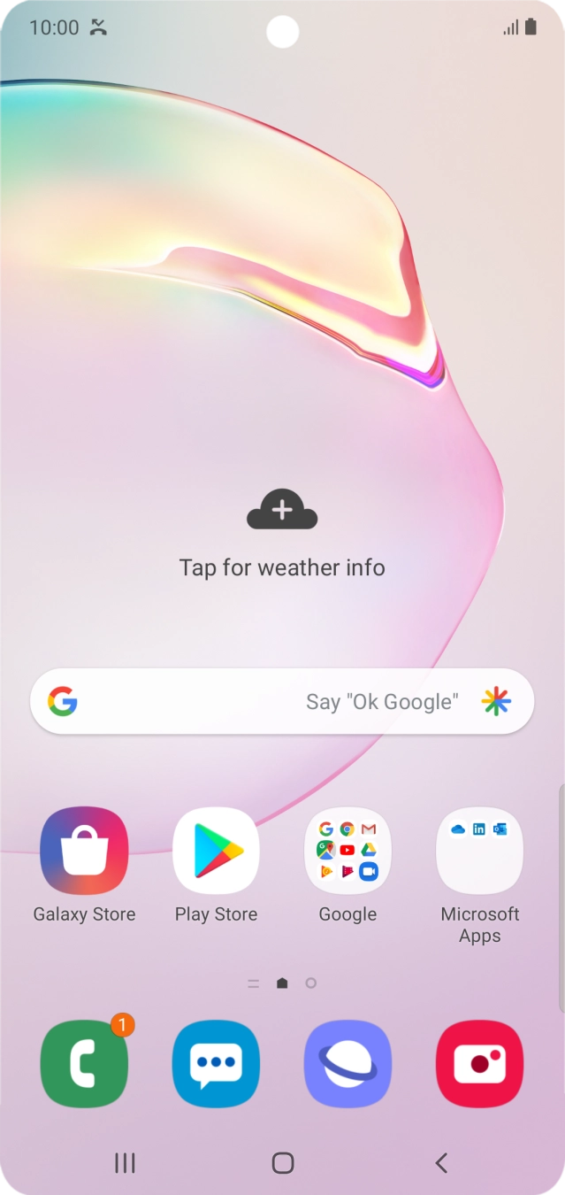 The missed calls icon shows that you have one or more missed calls.