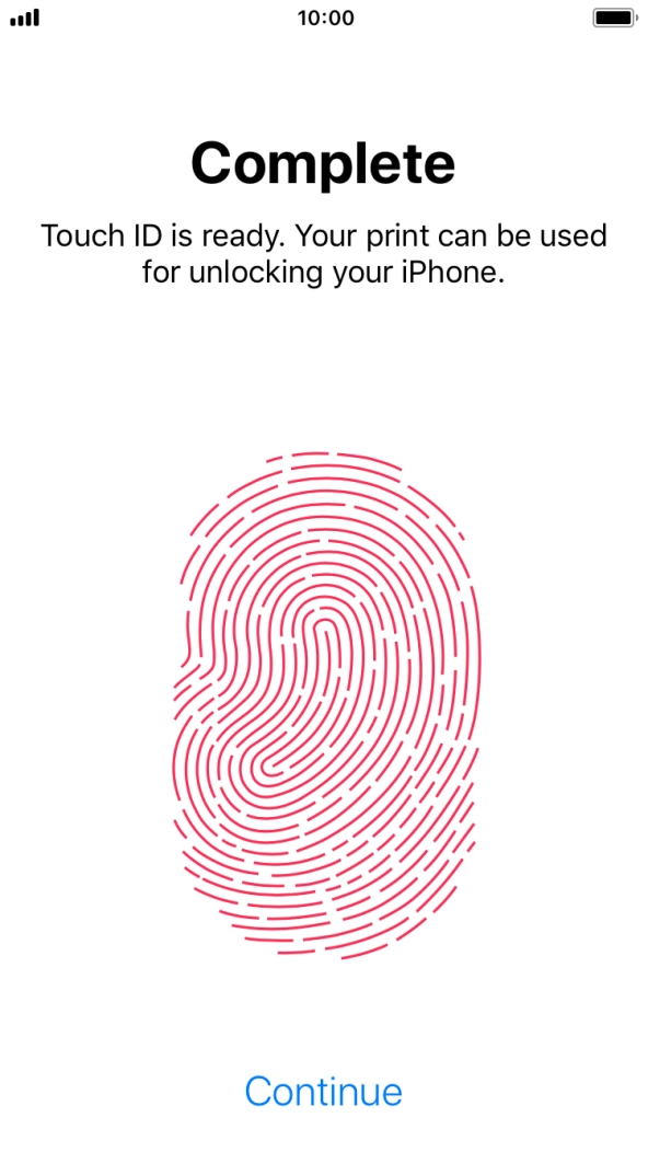 Press Continue. If you haven't previously selected a phone lock code, key in a code of your own choice twice. Press Continue. If you haven't previously selected a phone lock code, key in a code of your own choice twice.