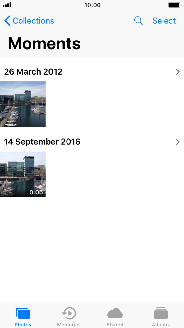 Hard press and hold the required picture until a pop-up menu is displayed. Hard press and hold the required picture until a pop-up menu is displayed.
