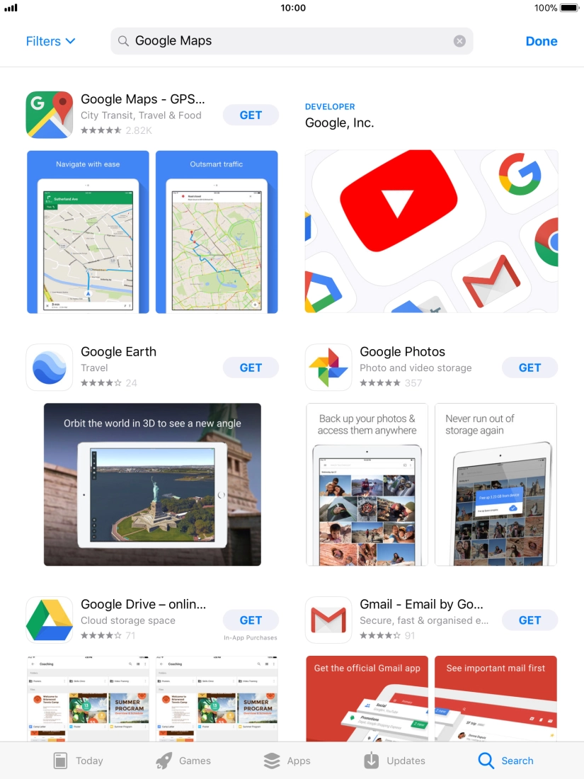 Press Google Maps.
