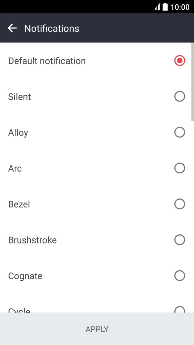 Press the different message tones to hear them.