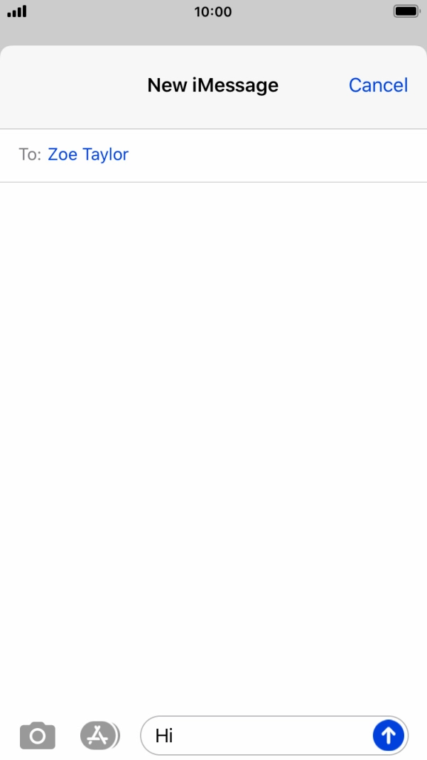 Press the send icon. Press the send icon.