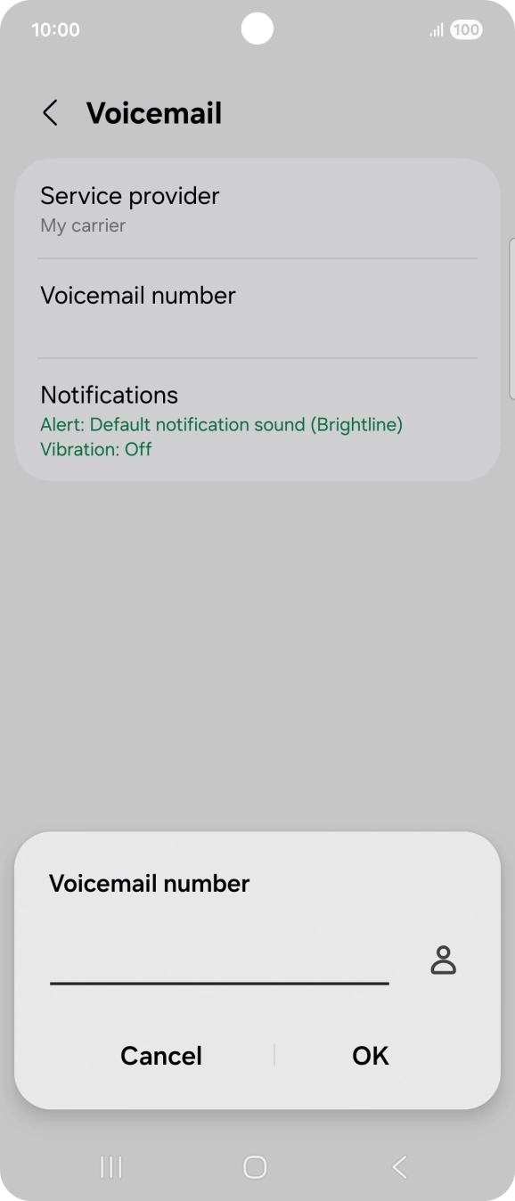 Key in +61101 and press OK.