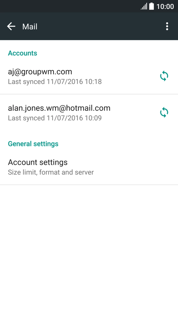 Press Account settings. Press Account settings.