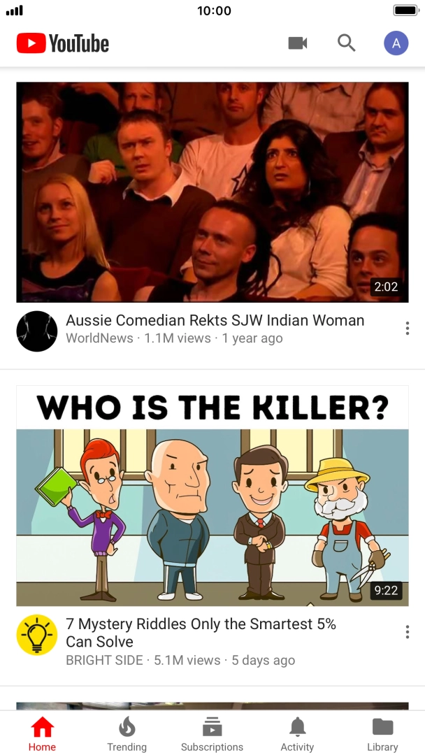 Press the search icon. Press the search icon.