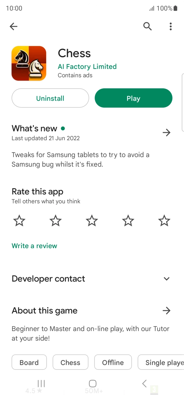 Press Uninstall.