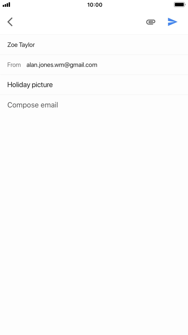 Press the text input field and write the required text.