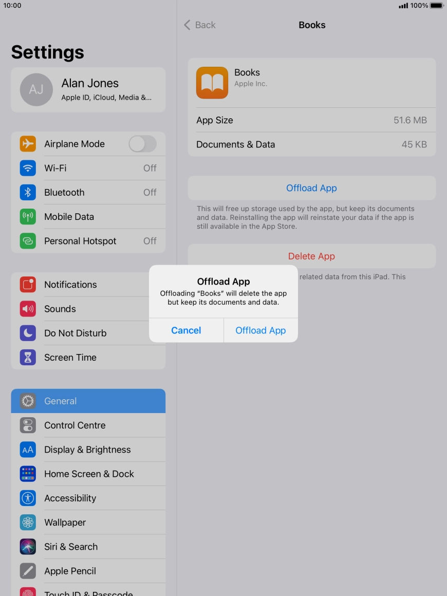 Press Offload App.
