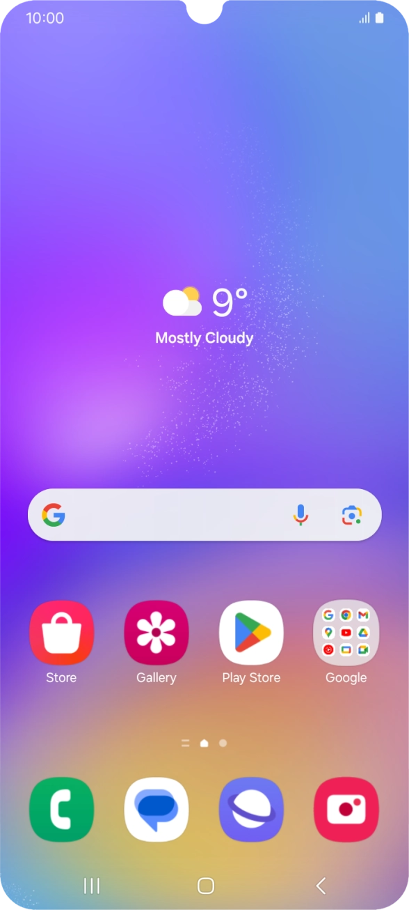 Slide two fingers downwards starting from the top of the screen.