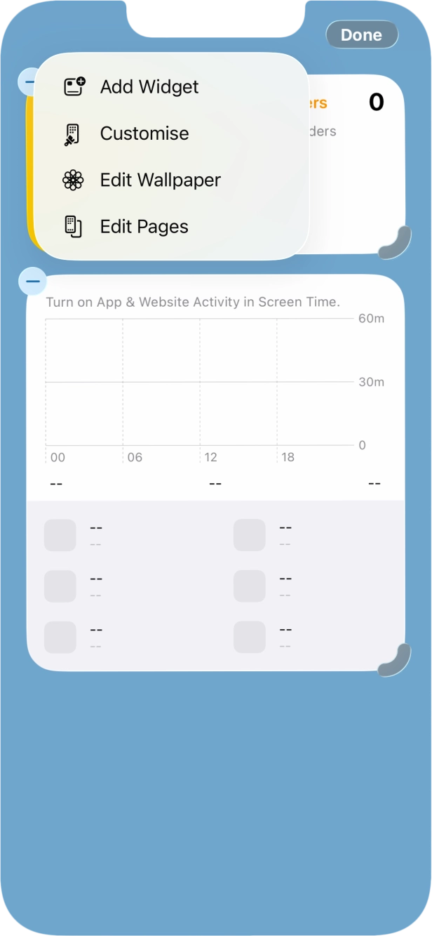Press Add Widget. Press Add Widget.