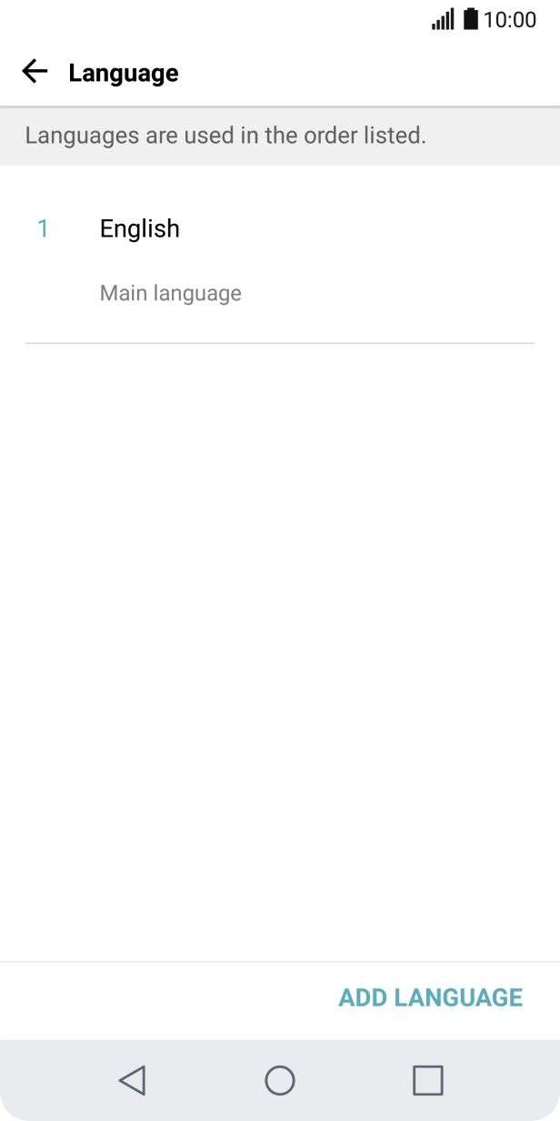 Press ADD LANGUAGE.