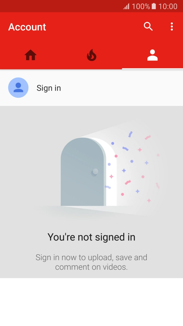 Press Sign in.
