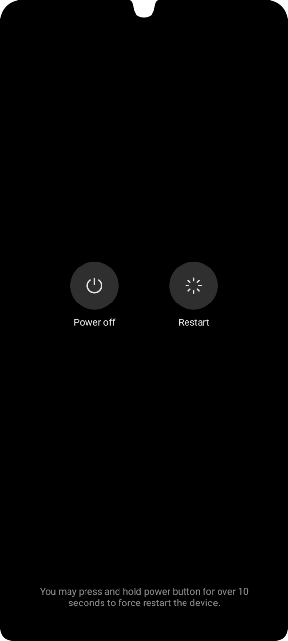 Press Power off.