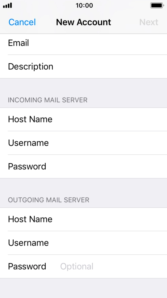 Press Password and key in the password for your Telstra email account. Press Password and key in the password for your Telstra email account.