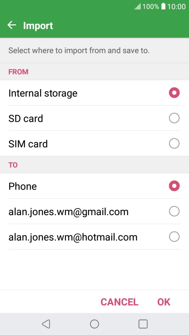 Press SIM card. Press SIM card.