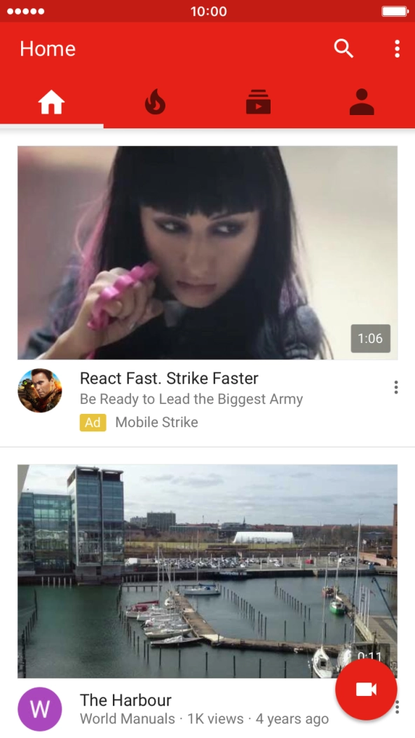Press the search icon. Press the search icon.