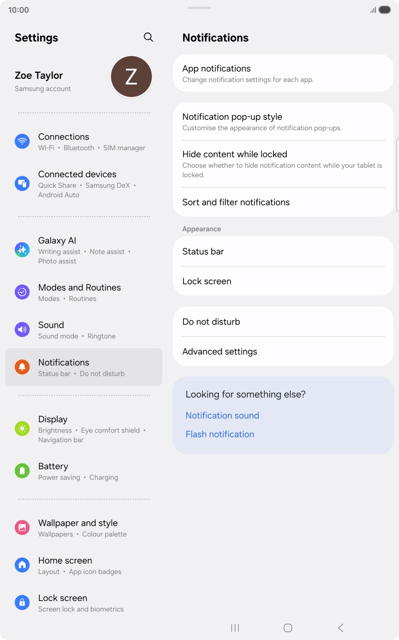Press App notifications. Press App notifications.