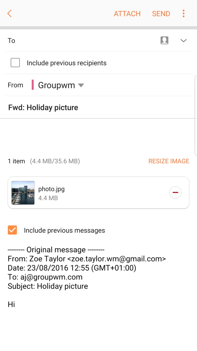 Press the search field and key in the first letters of the recipient's name.