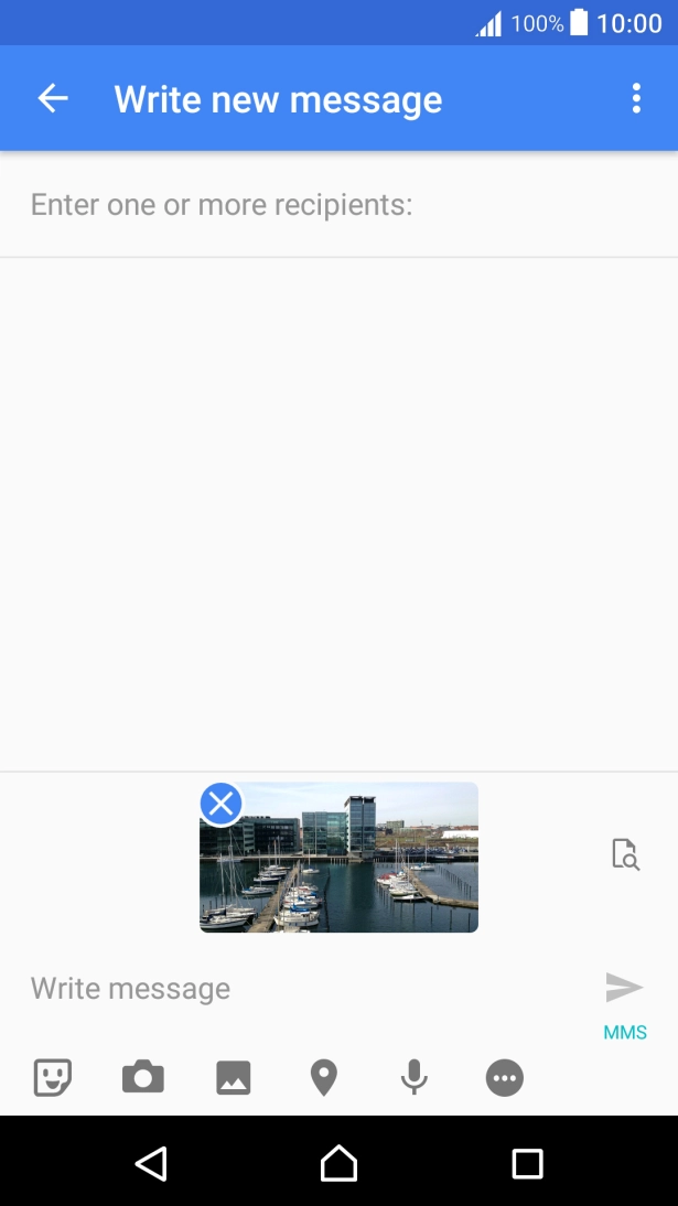 Press the search field.