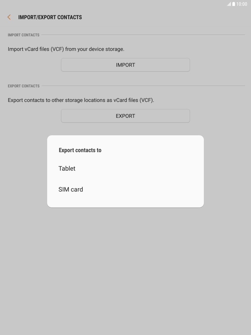 Press SIM card. Press SIM card.