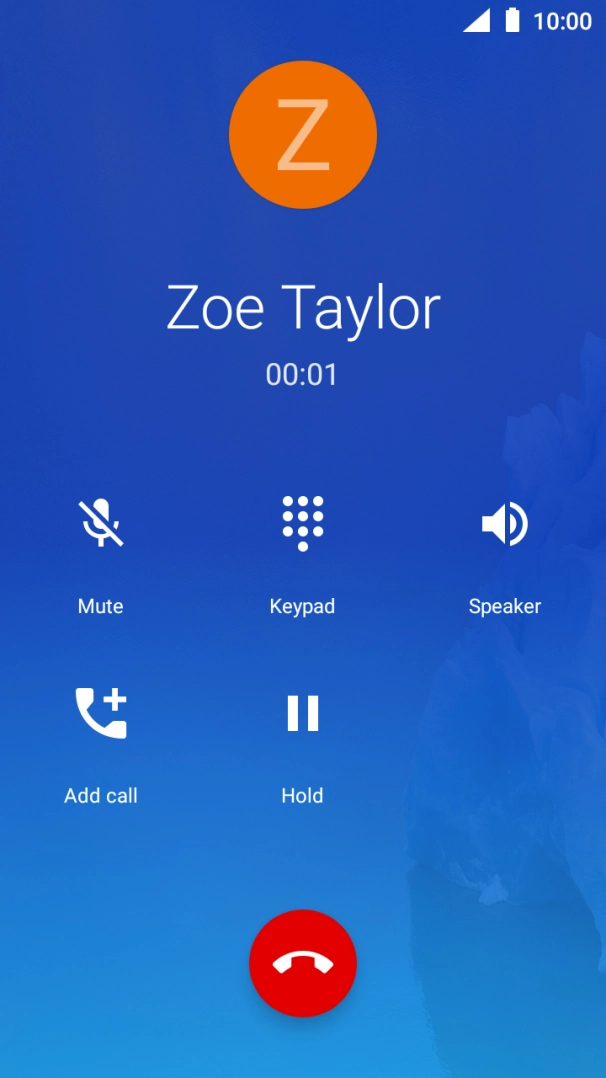 Press the end call icon. Press the end call icon.