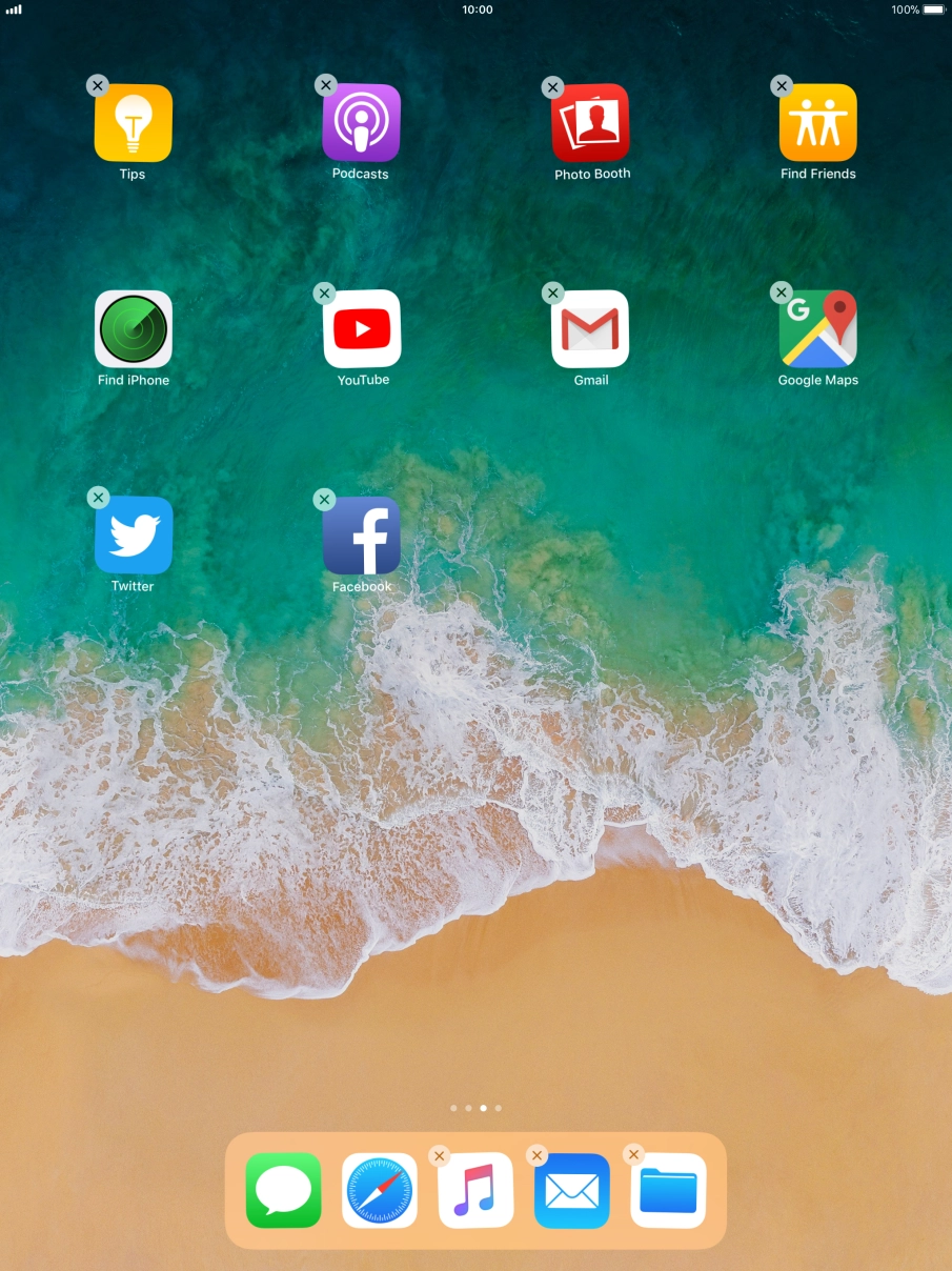 Press the delete icon.