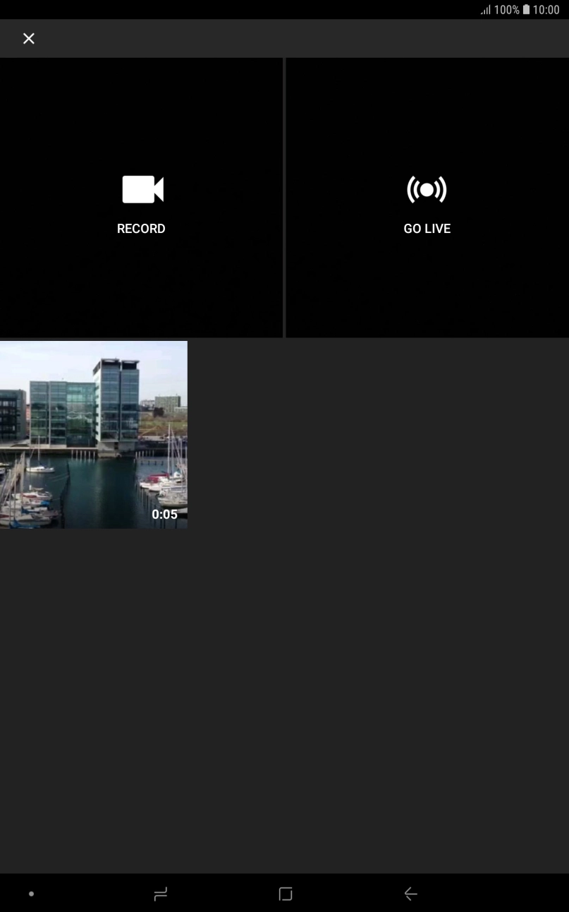 Press the required video clip. Press the required video clip.