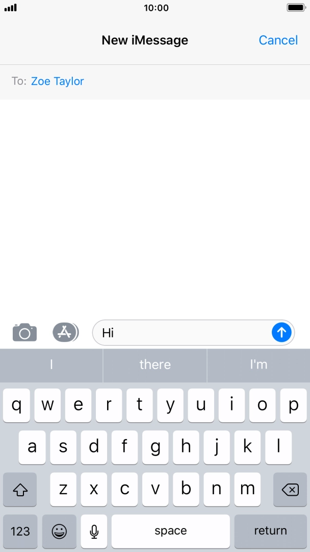 Press the send icon. Press the send icon.