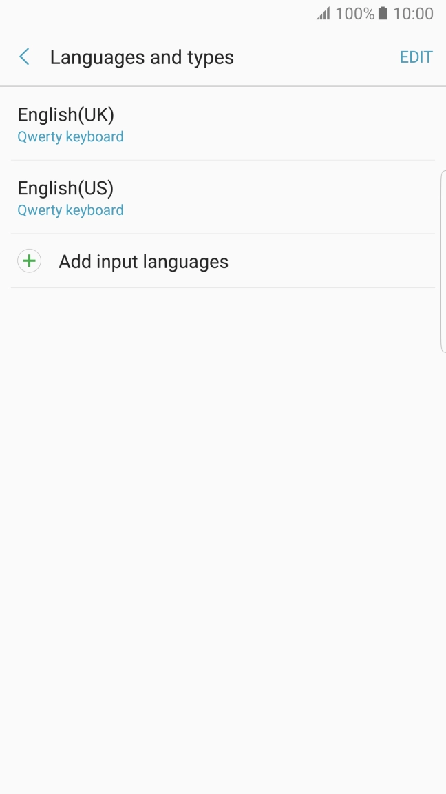 Press the required language.