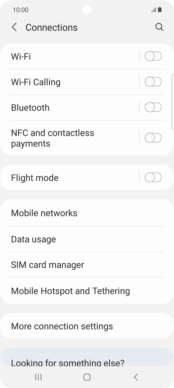 Press Mobile networks.