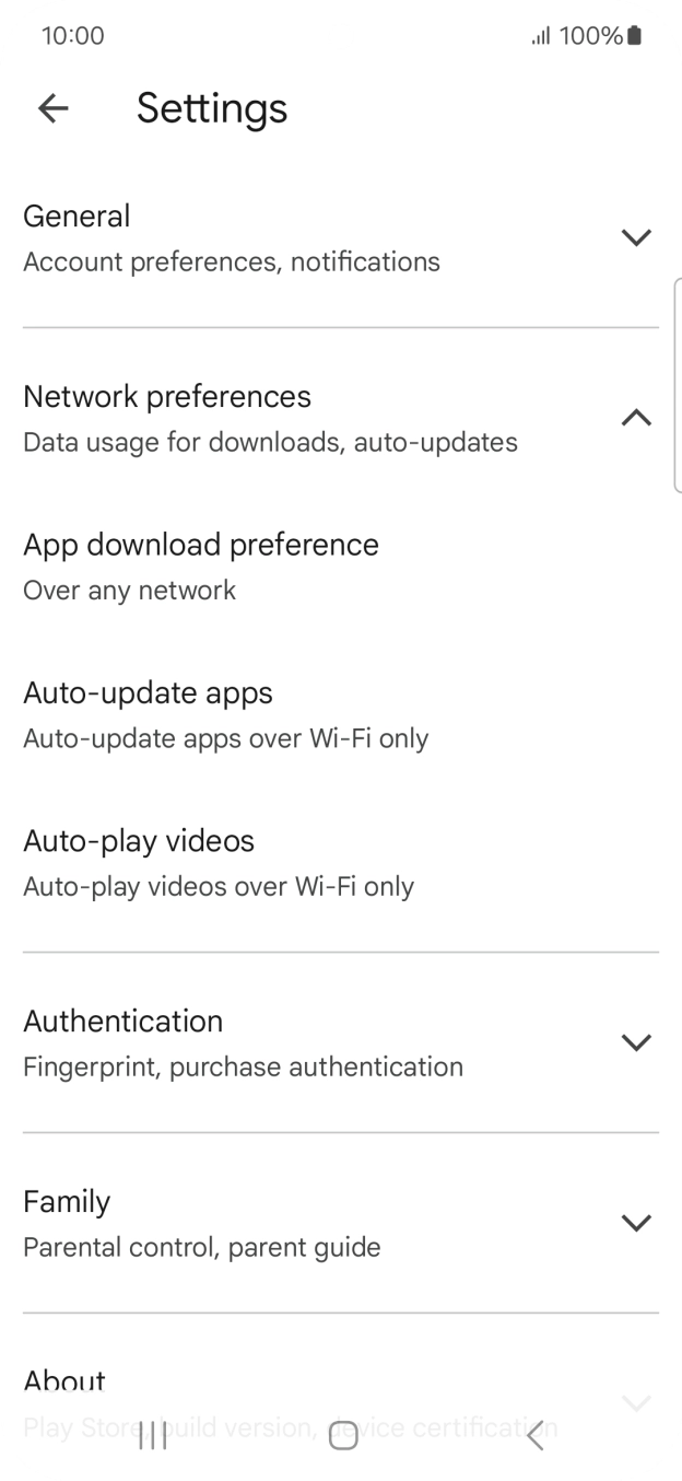 Press Auto-update apps. Press Auto-update apps.