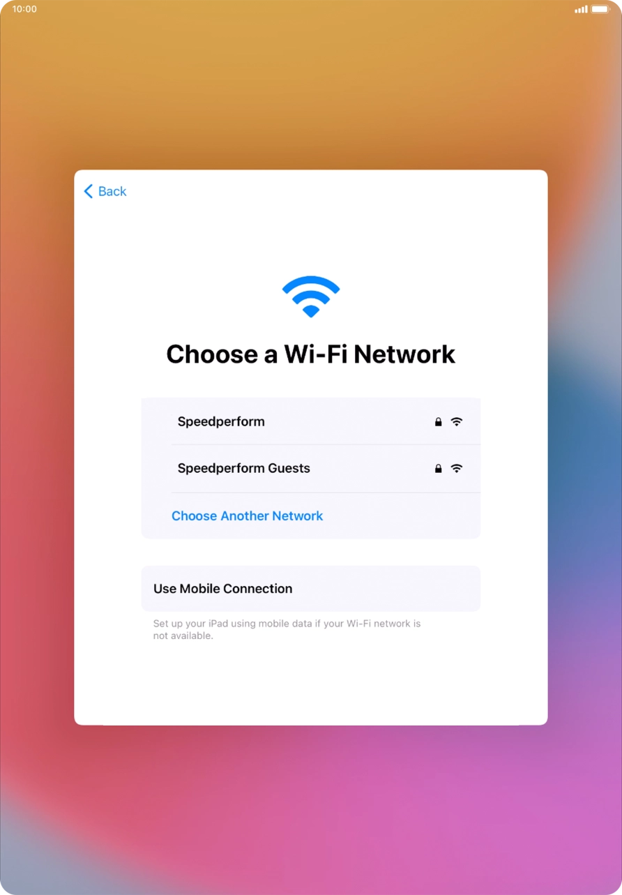 Press the required Wi-Fi network. Press the required Wi-Fi network.