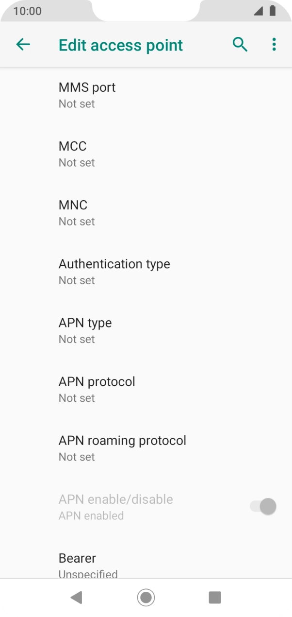 Press MMS port.