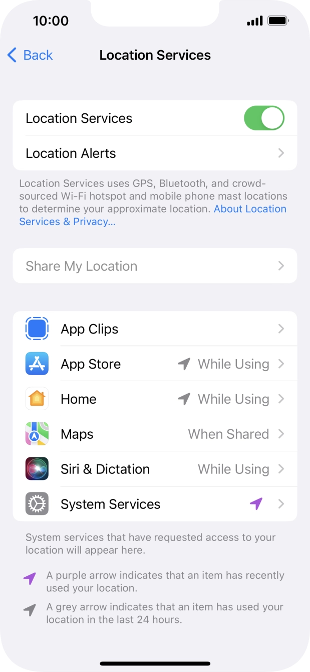Press the required app. Press the required app.