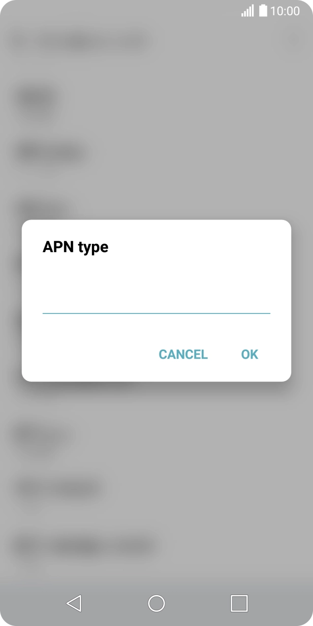 Key in default and press OK. Key in default and press OK.