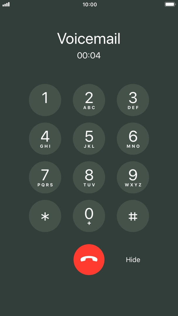 Press the end call icon to end the call. Press the end call icon to end the call.