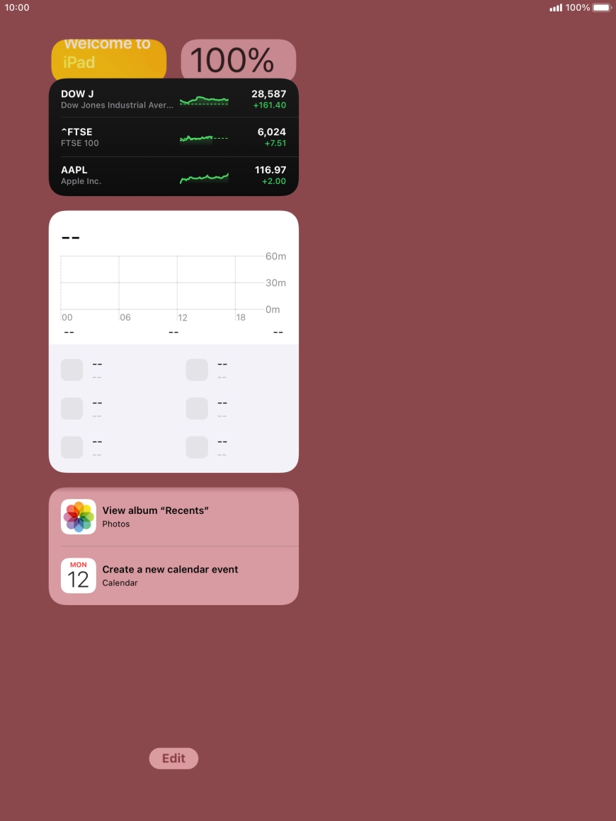 Press and hold the required Widget Stack. Press and hold the required Widget Stack.