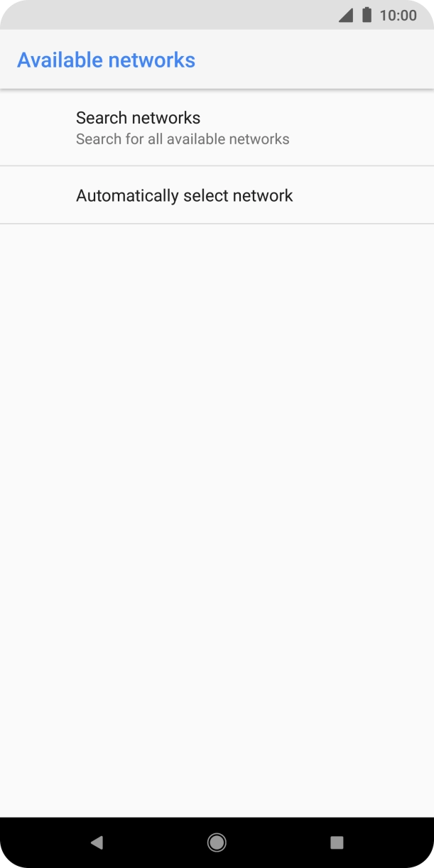 If you want to select a network automatically, press Automatically select network. If you want to select a network automatically, press Automatically select network.