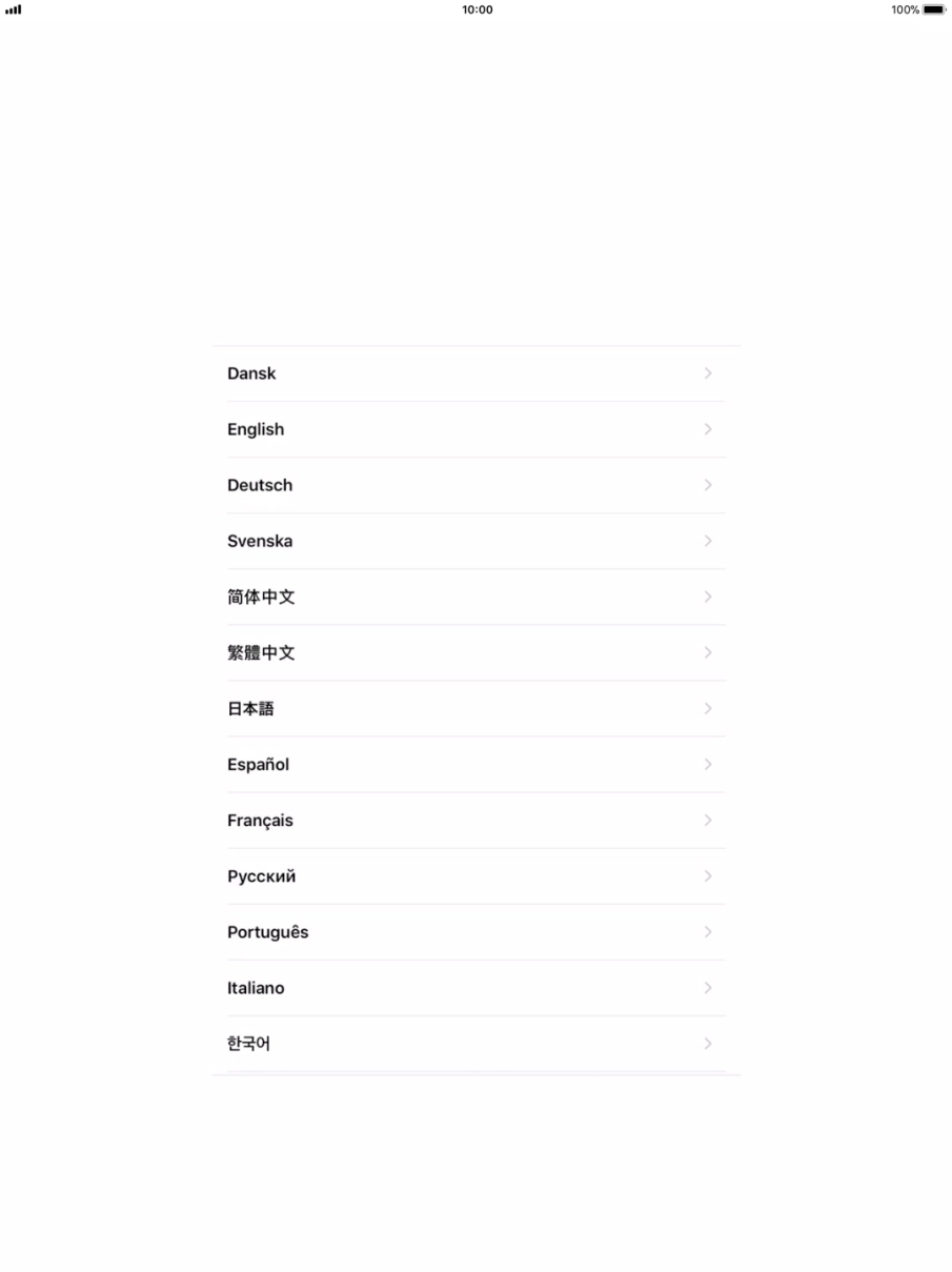 Press the required language. Press the required language.