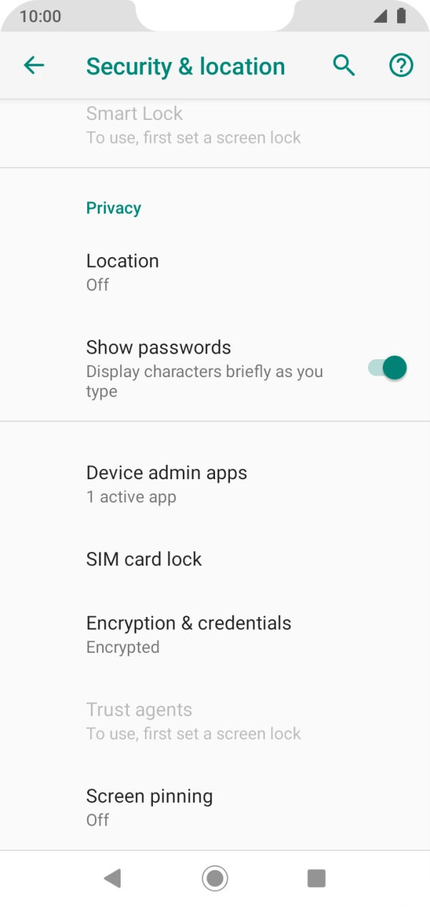 Press SIM card lock. Press SIM card lock.