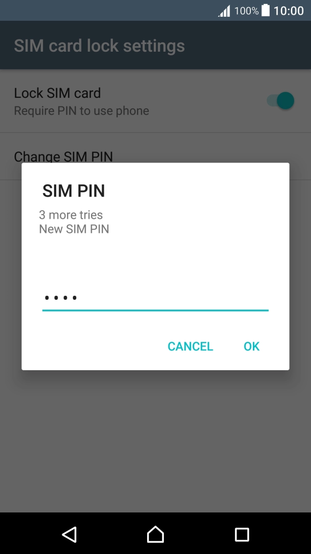 Key in a new four-digit PIN and press OK. Key in a new four-digit PIN and press OK.