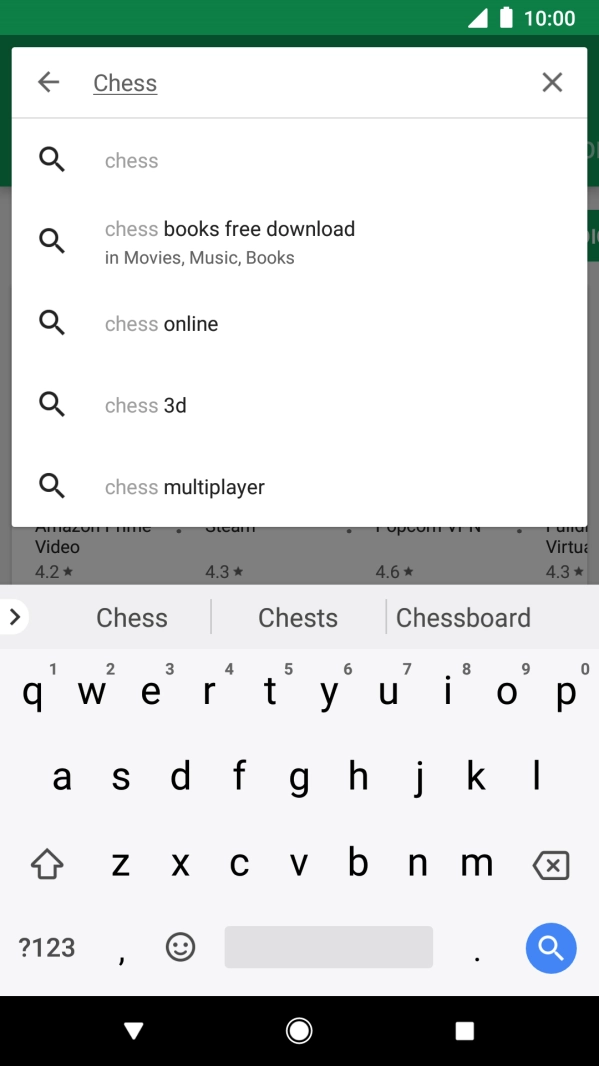 Key in the name or subject of the required app and press the search icon. Key in the name or subject of the required app and press the search icon.